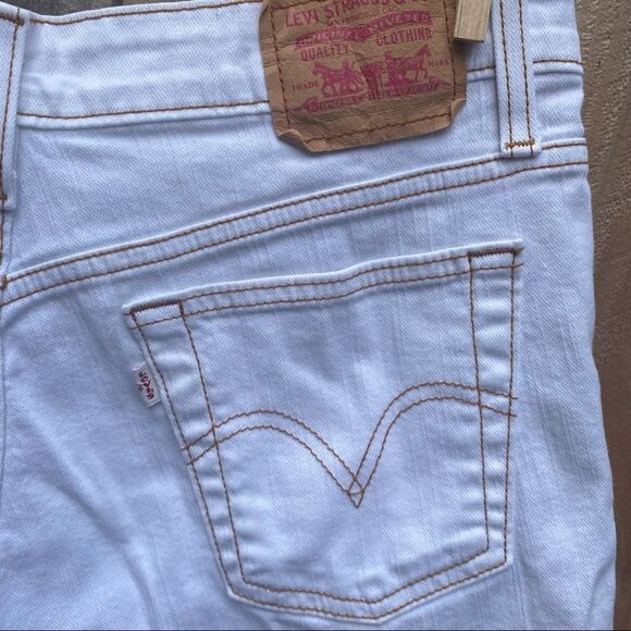 Vintage white tab 518 Levi’s white jeans shorts size 7 Y2K - Picture 8 of 10